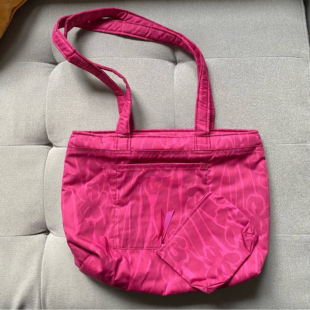 Marblehead Handprints fabric purse with insert.